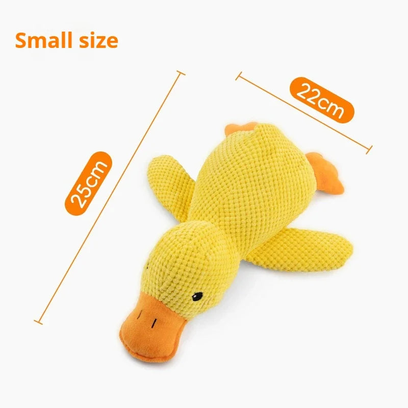 Dog toy plush companion sleeping duck bite resistant teeth grinding sound relief duck sound toy