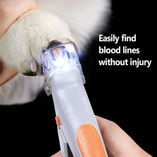 Professional Pet Nail Clipper Scissors With LED Light , Cat Dog Nail Clippers .